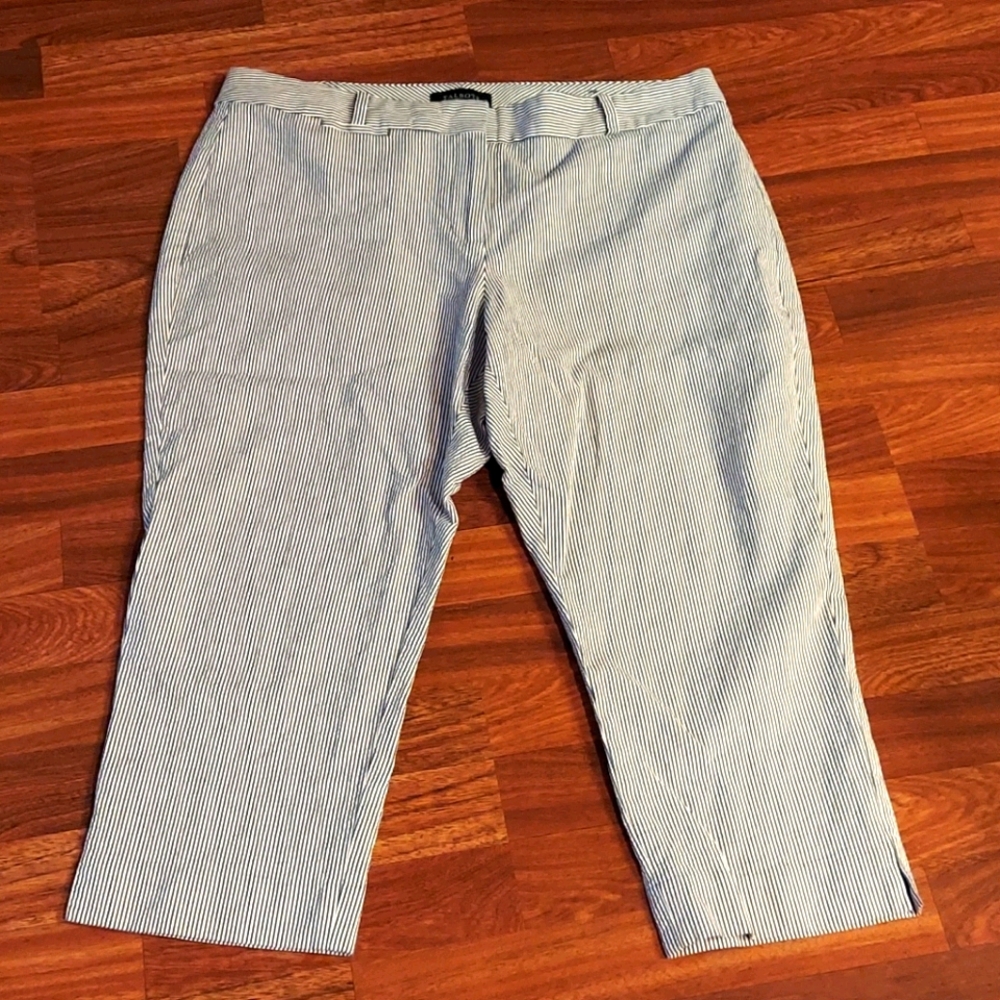 Talbots Curvy Stripped Capris
